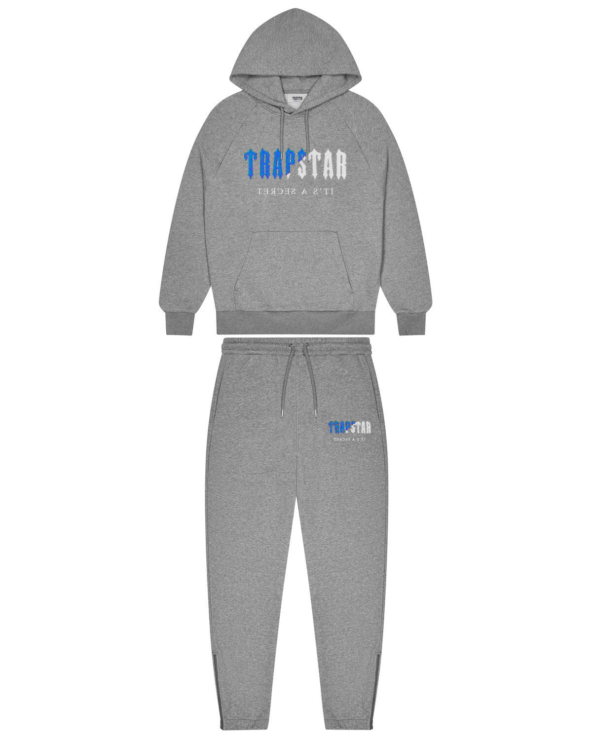 Trapstar Chenille Decoded Hoodie Tracksuit - Grey/Blue