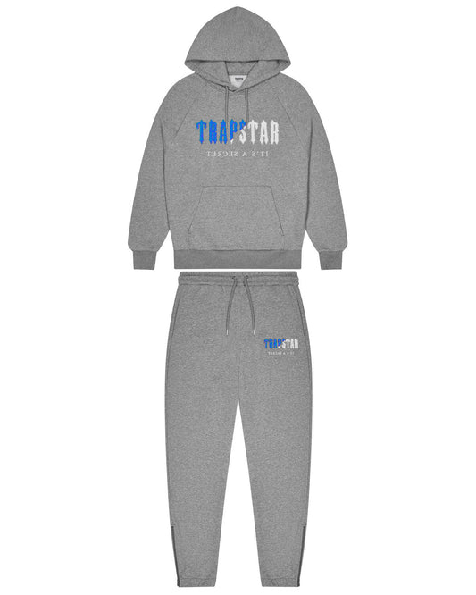 Trapstar Chenille Decoded Hoodie Tracksuit - Grey/Blue