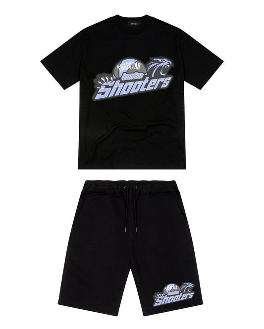 Trapstar Shooters Shorts Set - Black/Ice 2.0