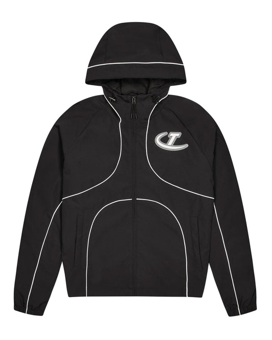 Trapstar Hyperdrive Piped Windbreaker - Black