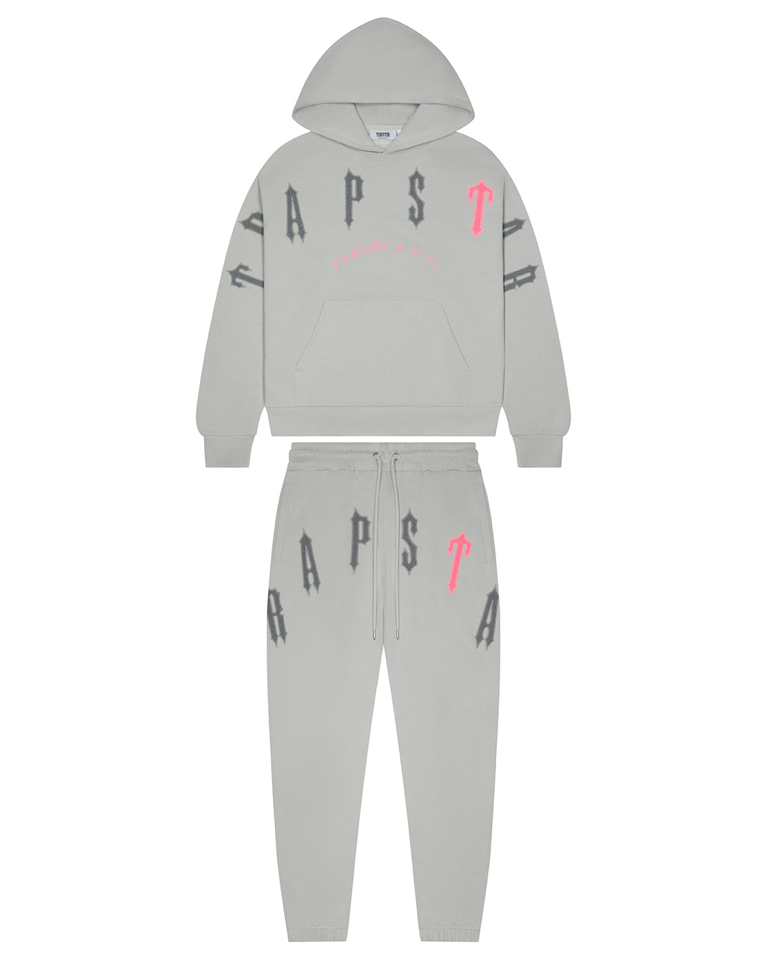 Trapstar Irongate Arch Chenille 2.0 Tracksuit - Grey/Pink